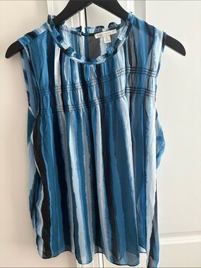 Cato Blue Multi-Striped Sleeveless Camisole